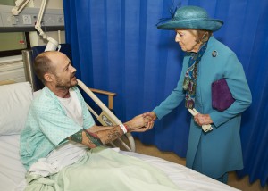 Her Royal Highness Princess Alexandra meeting Stephen Rutter. 