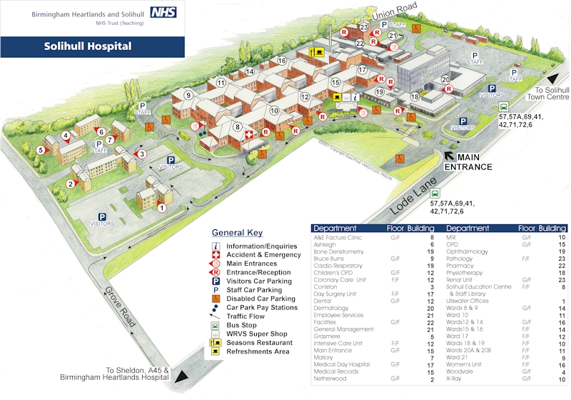 solihull hospital sitemap hospitals warwick nhs heartlands location university general stratford